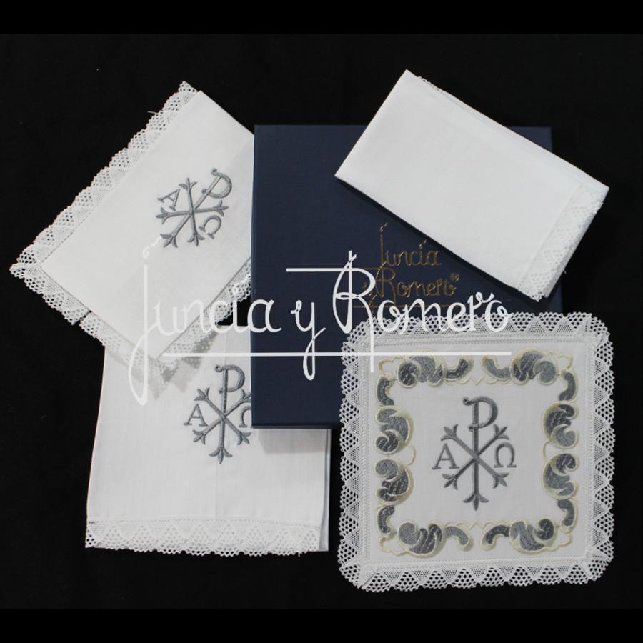 JUEGO LIENZO ALTAR LINO CRISMON