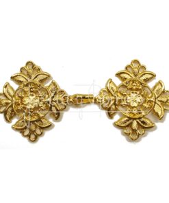 BROCHE DE CAPA CALADO BAÑO ORO