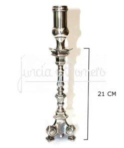 CANDELERO GOTICO PLATEADO 20CM