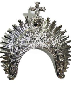 DIADEMA MEDIANA 28X14CM PLATEADO