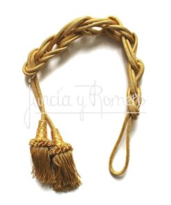 CÍNGULO SAC, ORO BORLA CONICA CON MALLA