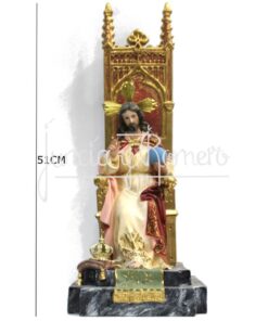CORAZON DE JESUS ENTRONIZADO 30CM PASTA MADERA