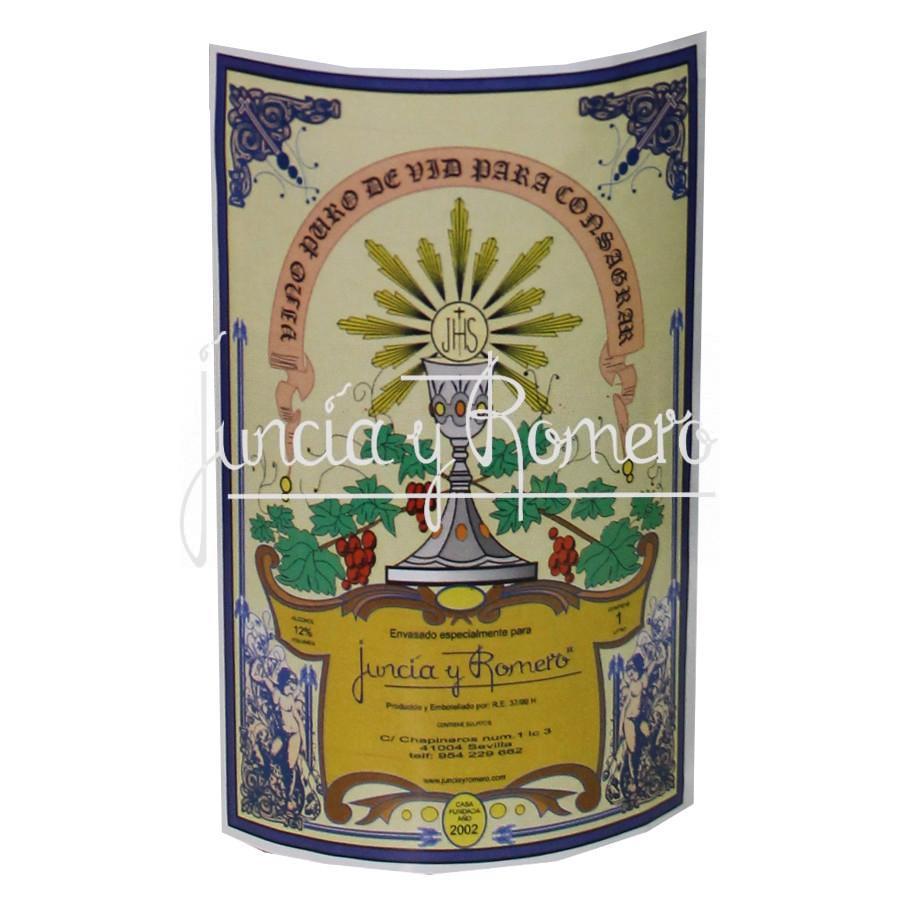 BOTELLA DE 1 L. VINO CONSAGRAR MISTELA - Imagen 3
