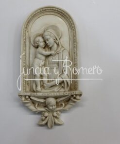 RELIEVE FLORENTINO VIRGEN NIÑO PATINADO