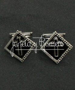 GEMELOS PLATA LEY CRUZ ESMALTE