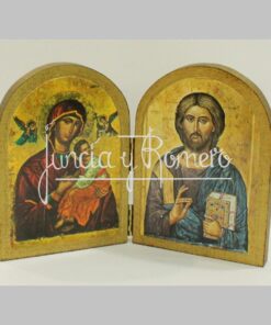 DIPTICO OVAL DORADO 12X17CM