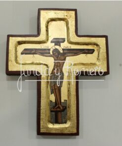 CRUZ AHUECADA PAN DE ORO 18X22CM
