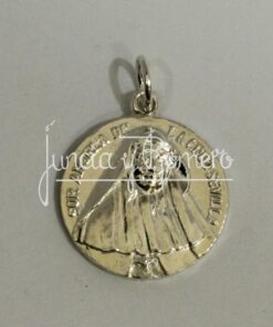 MEDALLA SANTA ANGELA PLATA LEY 20MM
