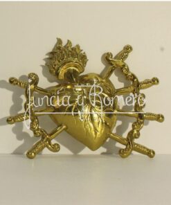 CORAZON SIETE PUÑALES 15CM DORADO