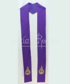 ESTOLA TEJIDO SAN JULIAN BORD.CUARESMA MORADA
